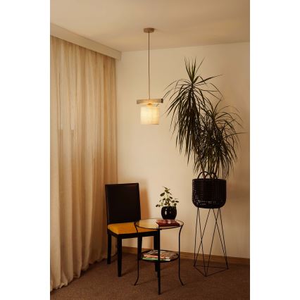 Brilagi - Підвісна люстра FOREST 1xE27/15W/230V сосна/коричневий/кремовий