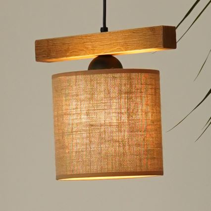 Brilagi - Підвісна люстра FOREST 1xE27/15W/230V сосна/коричневий/чорний