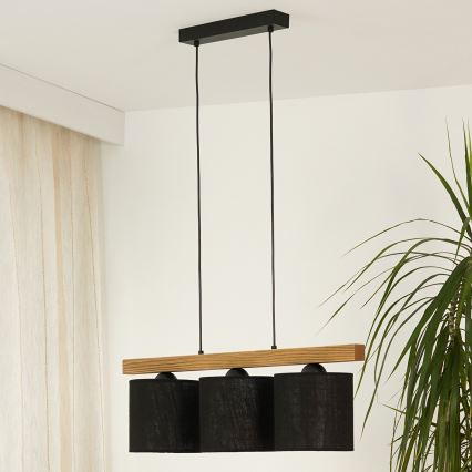 Brilagi - Підвісна люстра FOREST 3xE27/15W/230V сосна/чорний