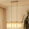 Brilagi - Підвісна люстра FOREST 3xE27/15W/230V сосна/коричневий/кремовий
