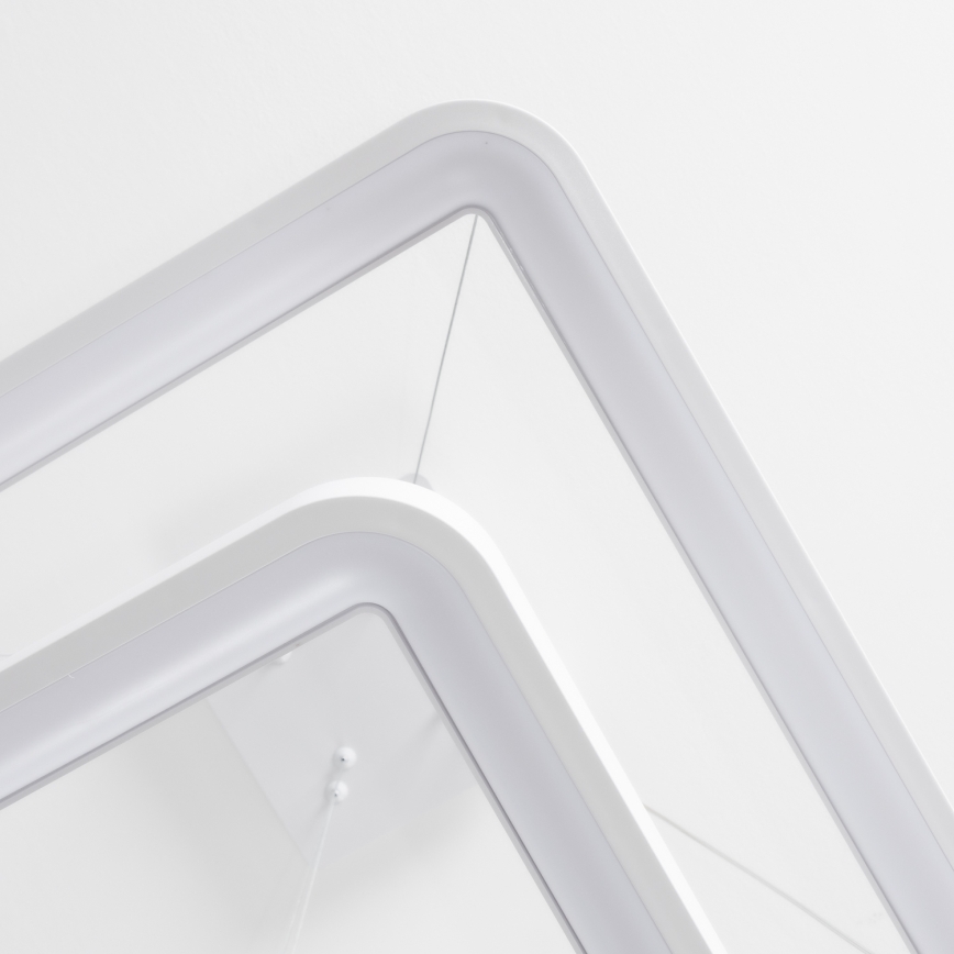 Brilagi - LED регульована люстра на тросі FALCON SLIM LED/78W/230V 3000-6500K 50x50 cm біла + пульт дистанційного керування