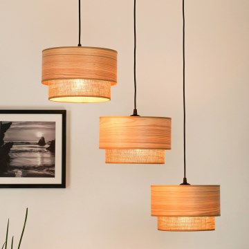 Brilagi - Підвісна люстра MONTANA BOHO 3xE27/15W/230V коричневий/чорний