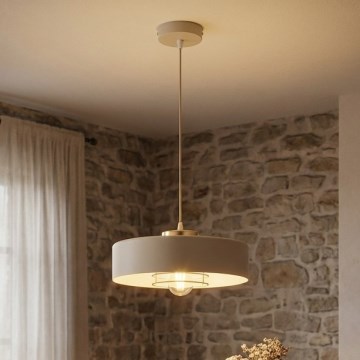 Brilagi - Підвісна люстра на шнурі 1xE27/60W/230V діам. 30 см бежева/золота