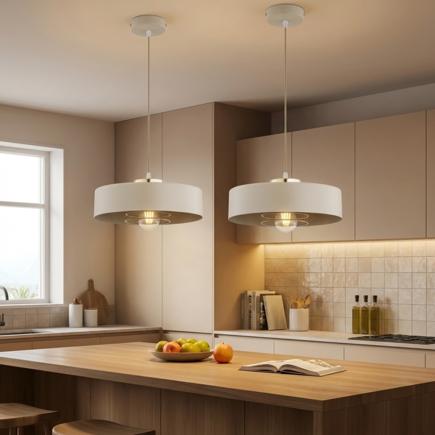 Brilagi - Підвісна люстра на шнурі SPRING 1xE27/60W/230V діам. 30 см бежева/золота
