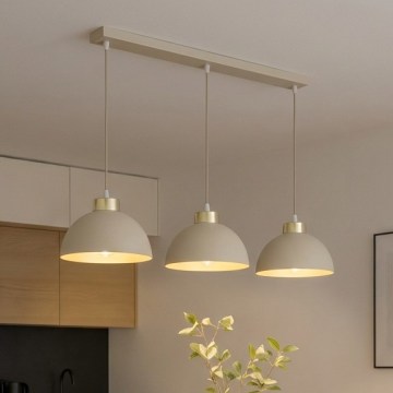 Brilagi - Підвісна люстра на тросі 3xE27/60W/230V бежева/золота