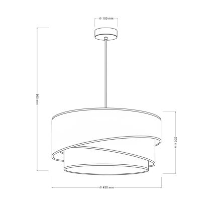 Brilagi - Підвісна люстра на тросі ARROW 1xE27/60W/230V діам. 45 см бежева/зелена/біла