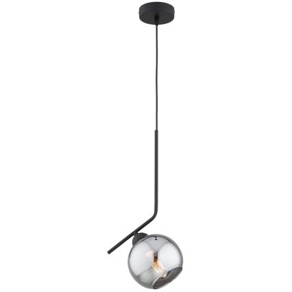 Brilagi - Підвісна люстра на тросі DIOR 1xE27/60W/230V чорна/димчасто-сіра
