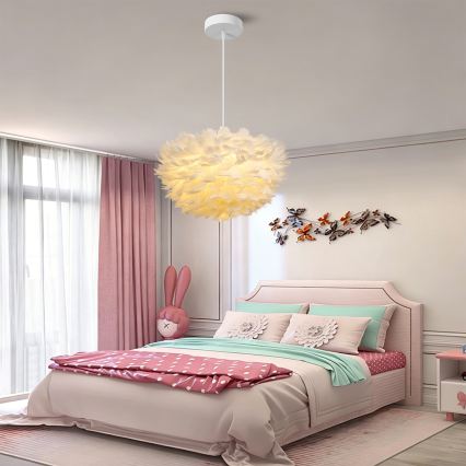 BRILAGI - Підвісна люстра на тросі FEATHER 3xE27/40W/230V Ø 40 см біла