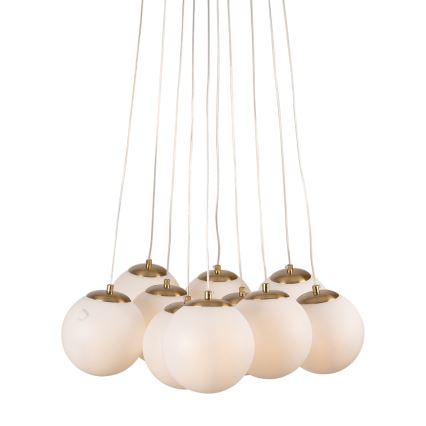 Brilagi - підвісна люстра на тросі GLOBE 10xE14/15W/230V біла