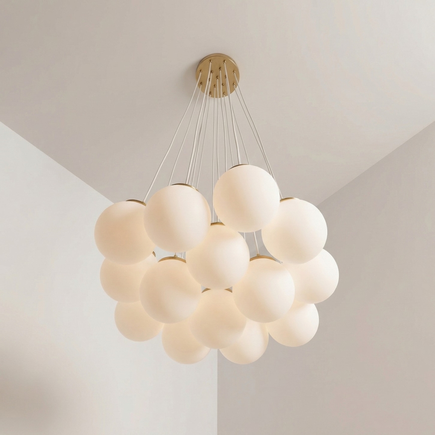 Brilagi - Підвісна люстра на тросі GLOBE 15xE14/15W/230V біла