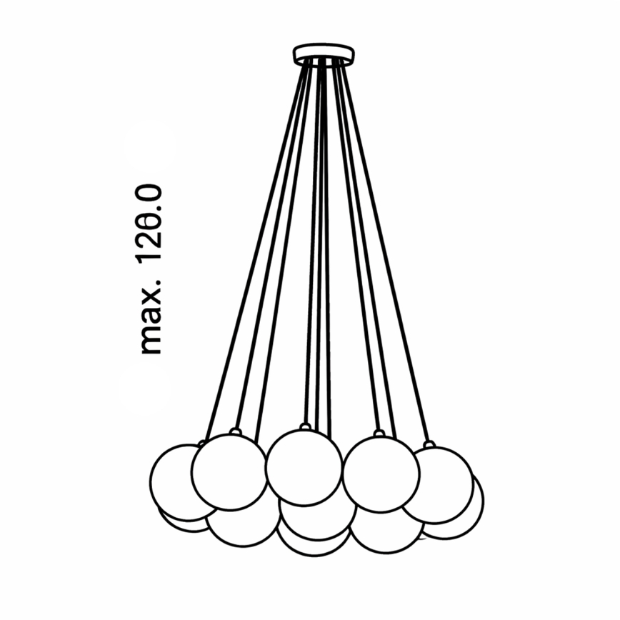 Brilagi - Підвісна люстра на тросі GLOBE 15xE14/15W/230V біла