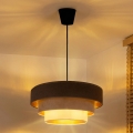 Brilagi - Підвісна люстра на тросі LUNETA 1xE27/60W/230V, діам. 40 см, коричнева/бежева/кремова
