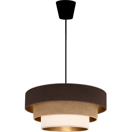 Brilagi - Підвісна люстра на тросі LUNETA 1xE27/60W/230V, діам. 40 см, коричнева/бежева/кремова