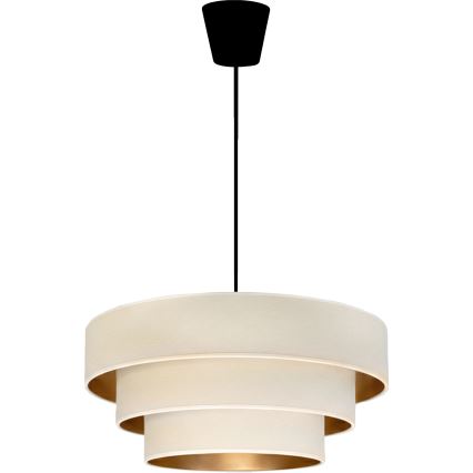 Brilagi - Підвісна люстра на тросі LUNETA 1xE27/60W/230V діаметр 40 см кремово-золота