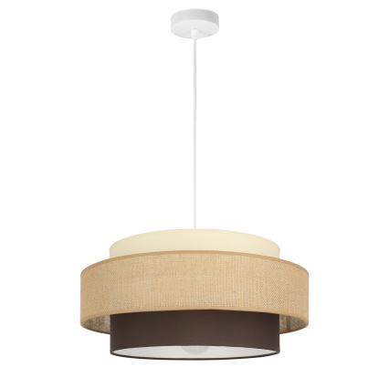 Brilagi - Підвісна люстра на тросі RESNA 1xE27/60W/230V діам. 40 см бежево‑чорна
