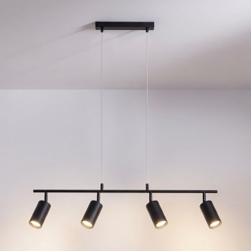 Brilagi - Підвісна люстра на тросі SELE 4xGU10/30W/230V чорна