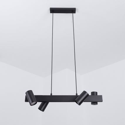 BRILAGI - Підвісна люстра на тросі SELE 4xGU10/30W/230V чорна
