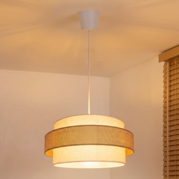Brilagi - Підвісна люстра на тросі SPACE 1xE27/60W/230V діам. 40 см бежевий/кремовий