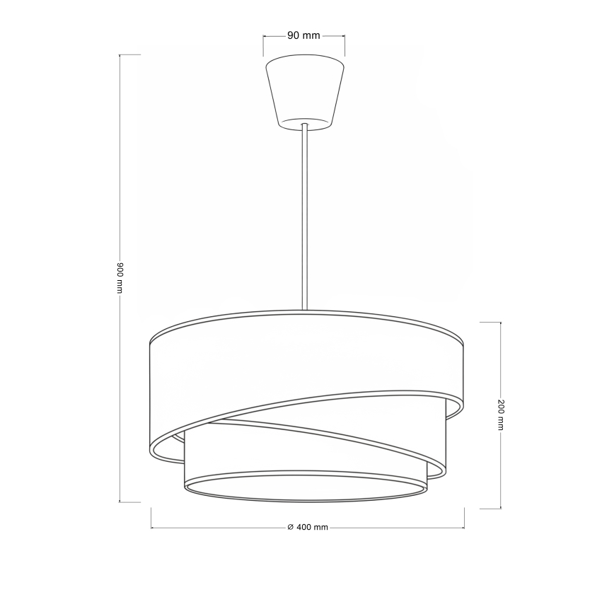 Brilagi - Підвісна люстра на тросі TRIO 1xE27/60W/230V, діаметр 40 см, коричневий/бежевий/білий