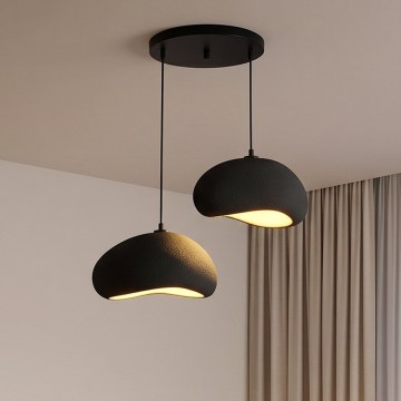 Brilagi - Підвісна люстра на тросі WABI SABI 2xE27/40W/230V діаметр 60 см чорна