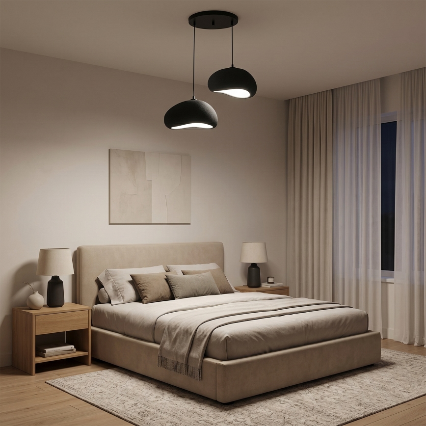 Brilagi - Підвісна люстра на тросі WABI SABI 2xE27/40W/230V діаметр 60 см чорна
