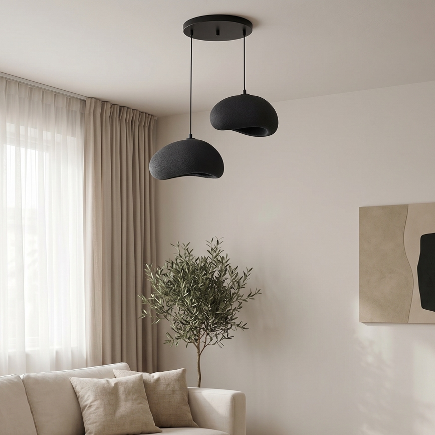 Brilagi - Підвісна люстра на тросі WABI SABI 2xE27/40W/230V діаметр 60 см чорна