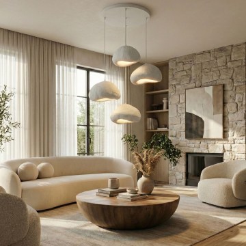 Brilagi - Підвісна люстра на тросі WABI SABI 4xE27/40W/230V діаметром 95 см біла