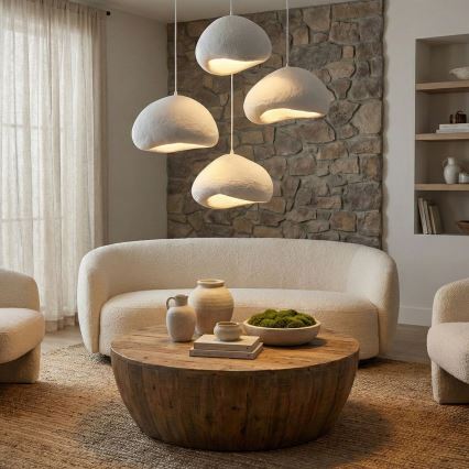 Brilagi - Підвісна люстра на тросі WABI SABI 4xE27/40W/230V діаметром 95 см біла