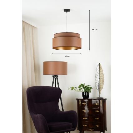Brilagi - Підвісна люстра OREGON VEGE 1xE27/15W/230V діаметр 45 см коричневий