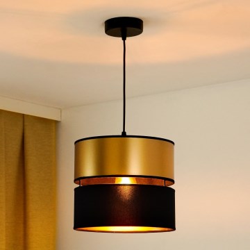 Brilagi - Підвісна люстра ROYAL 1xE27/15W/230V діаметр 25 см чорний/золотий