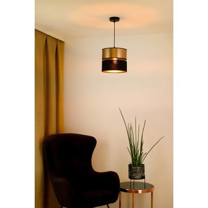 Brilagi - Підвісна люстра ROYAL 1xE27/15W/230V діаметр 25 см чорний/золотий