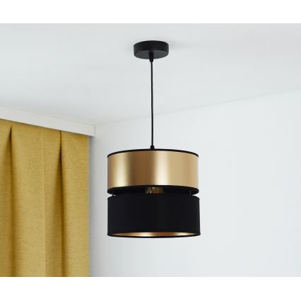 Brilagi - Підвісна люстра ROYAL 1xE27/15W/230V діаметр 25 см чорний/золотий
