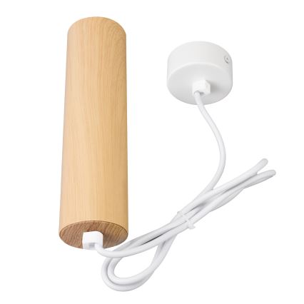 Brilagi - Підвісна люстра SELE 1xGU10/30W/230V білий/дубовий декор