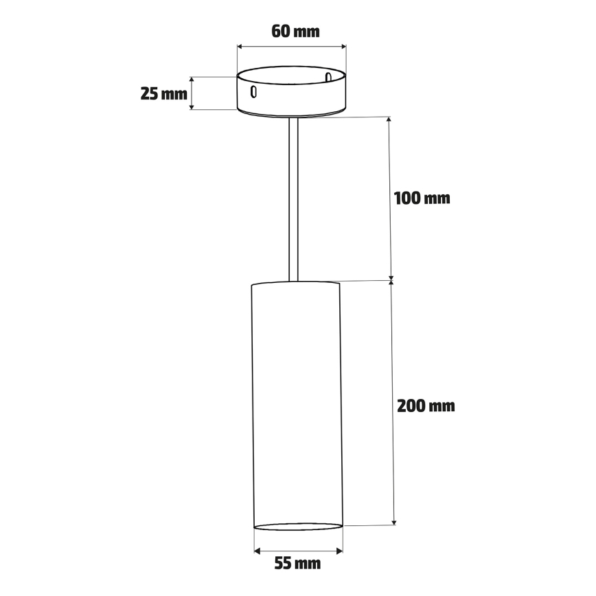 Brilagi - Підвісна люстра SELE 1xGU10/30W/230V білий/дубовий декор