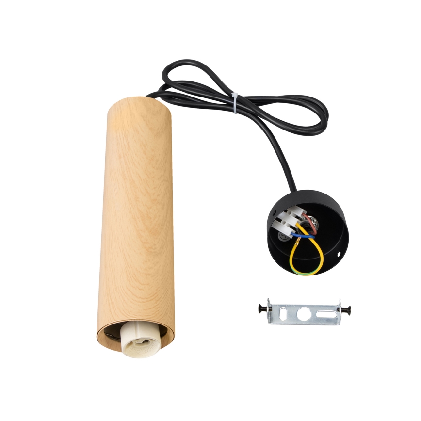 Brilagi - Підвісна люстра SELE 1xGU10/30W/230V чорний/дубовий декор