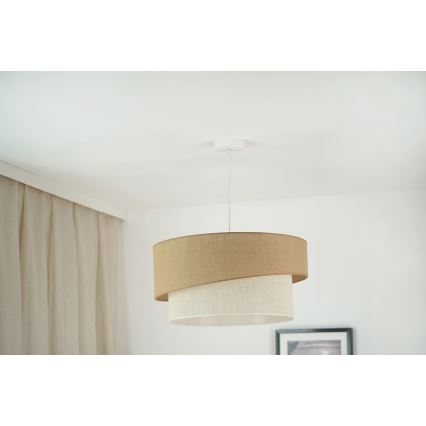 Brilagi - Підвісна люстра SHINE 1xE27/15W/230V діаметр 50 см бежевий/кремовий