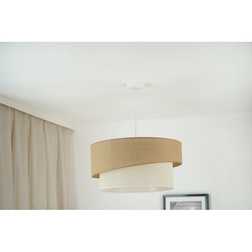 Brilagi - Підвісна люстра SHINE 1xE27/15W/230V діаметр 50 см бежевий/кремовий