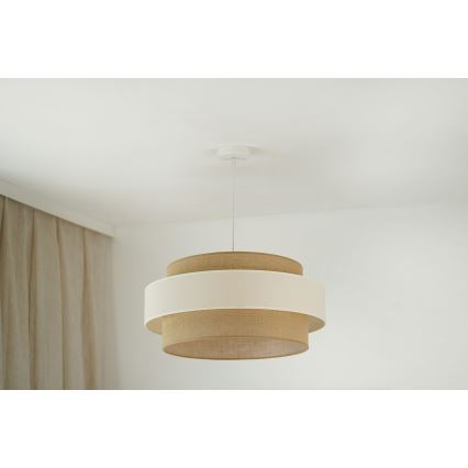 Brilagi - Підвісна люстра SPACE LIGHT 1xE27/15W/230V діаметр 50 см бежевий/кремовий