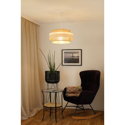 Brilagi - Підвісна люстра SPACE LIGHT 1xE27/15W/230V діаметр 50 см бежевий/кремовий