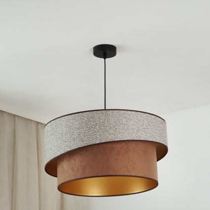 Brilagi - Підвісна люстра VEGAS SHINE 1xE27/15W/230V діаметр 50 см сірий/коричневий