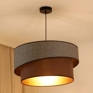 Brilagi - Підвісна люстра VEGAS SHINE 1xE27/15W/230V діаметр 50 см сірий/коричневий