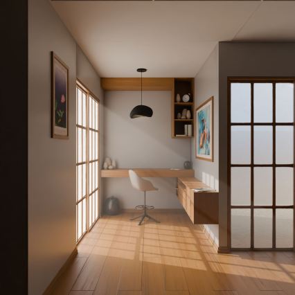 Brilagi - Підвісна люстра WABI SABI, 1xE27/40W/230V, діаметр 35 см, чорна