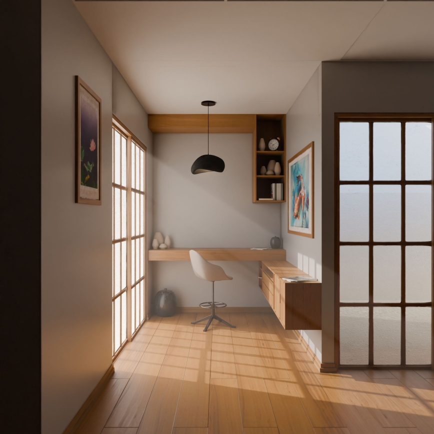 Brilagi - Підвісна люстра WABI SABI, 1xE27/40W/230V, діаметр 35 см, чорна