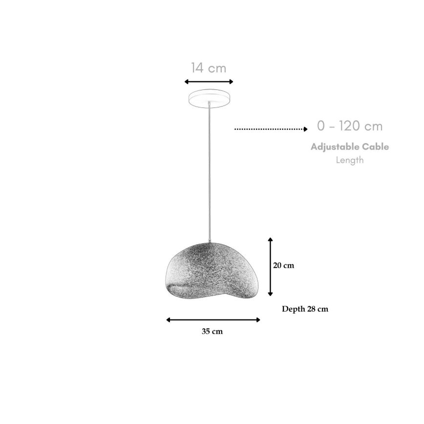 Brilagi - Підвісна люстра WABI SABI, 1xE27/40W/230V, діаметр 35 см, чорна