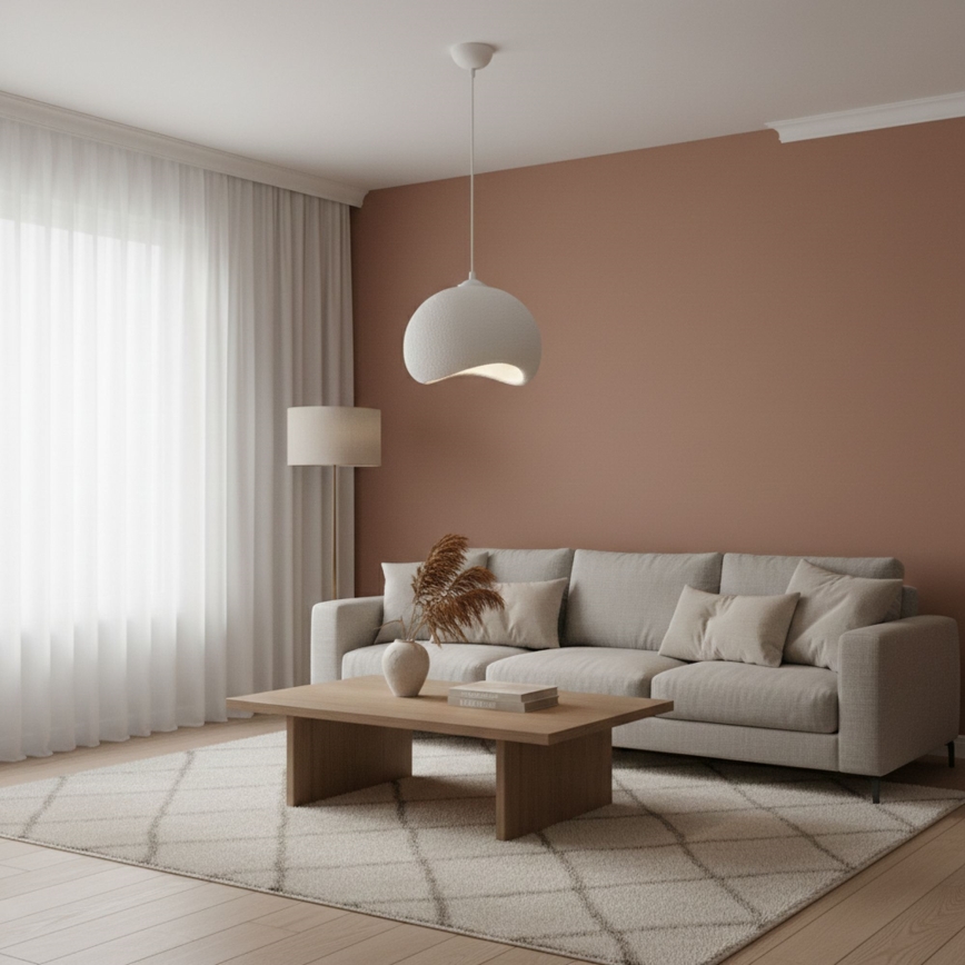 Brilagi - Підвісна люстра WABI SABI на тросі 1xE27/40W/230V, діаметр 34 cm, біла