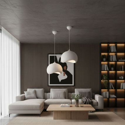 Brilagi - Підвісна люстра WABI SABI на тросі 1xE27/40W/230V, діаметр 34 cm, біла