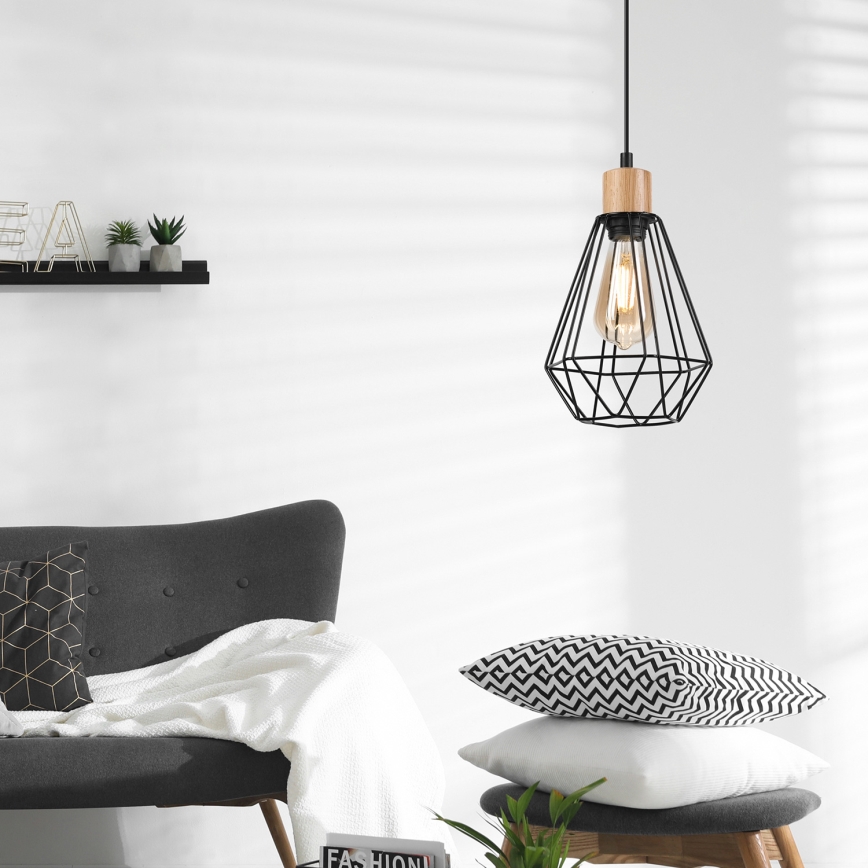 Brilagi - Підвісна люстра WOODY BASKET 1xE27/60W/230V дуб