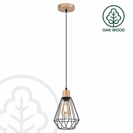 Brilagi - Підвісна люстра WOODY BASKET 1xE27/60W/230V дуб