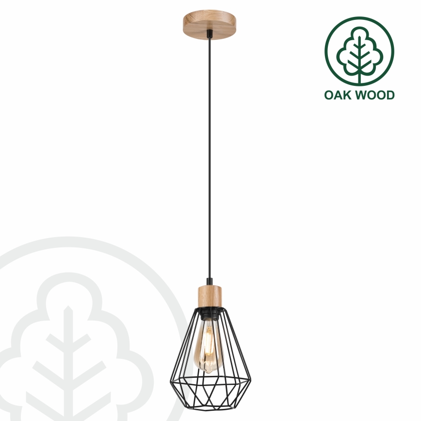 Brilagi - Підвісна люстра WOODY BASKET 1xE27/60W/230V дуб