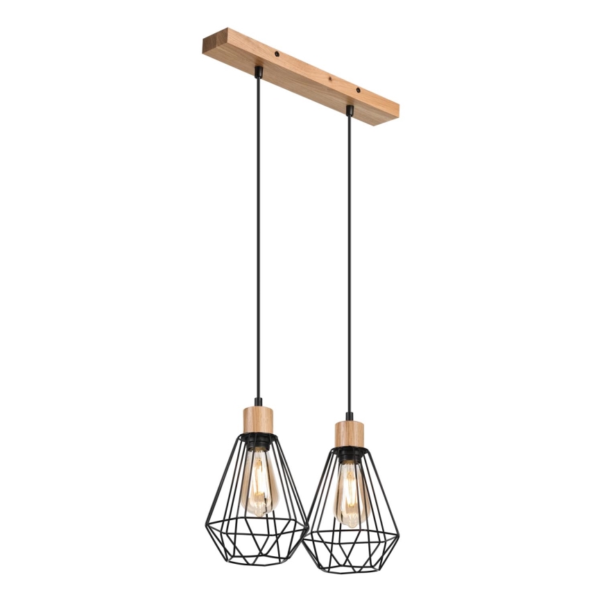 Brilagi - Підвісна люстра WOODY BASKET 2xE27/60W/230V дуб